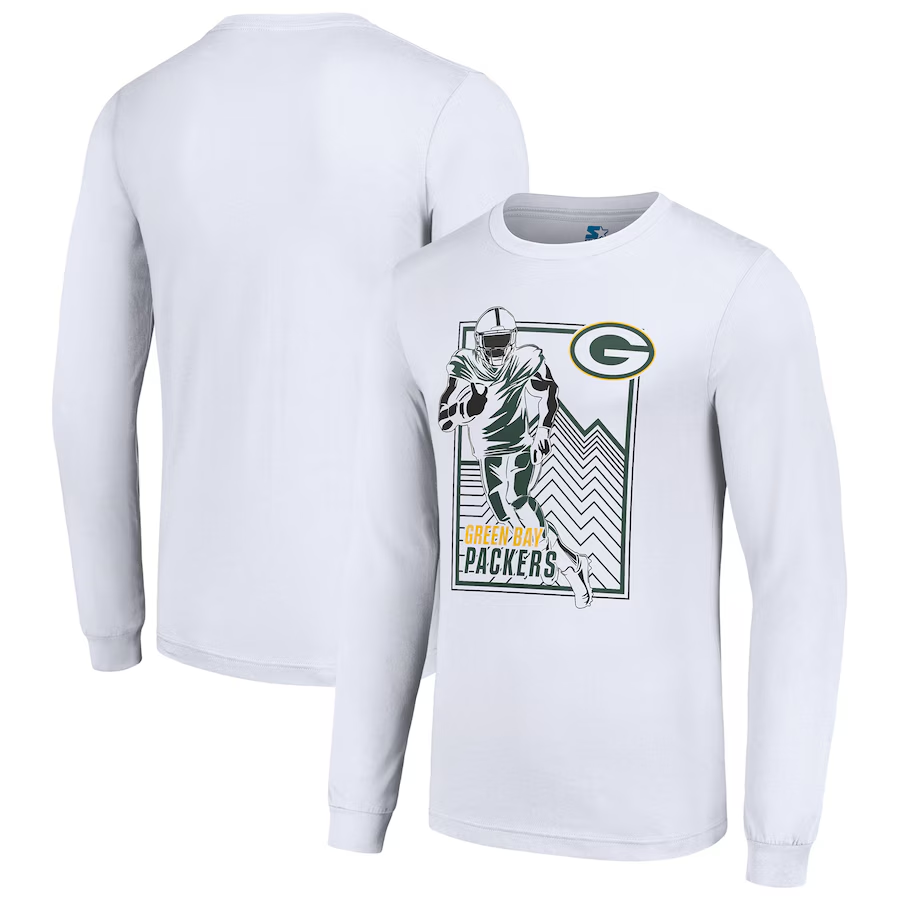 Men Green Bay Packers white 2024 NFL Long sleeve T Shirts